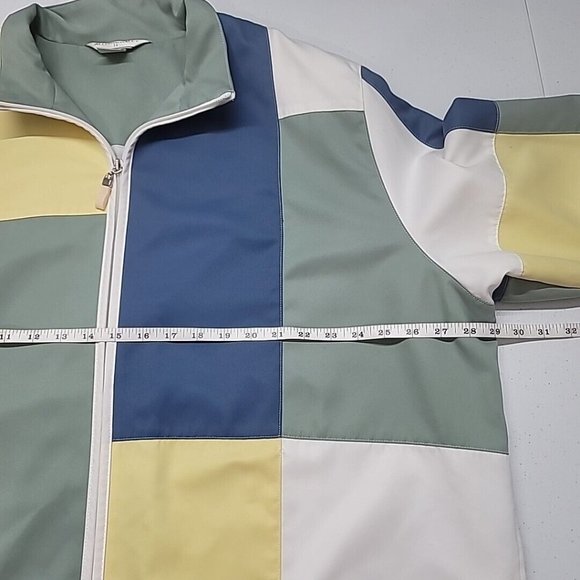 Vtg Allison Daley Womens Size 22W Color Block Windbreaker Jacket Lightweight 90s - Picture 14 of 16